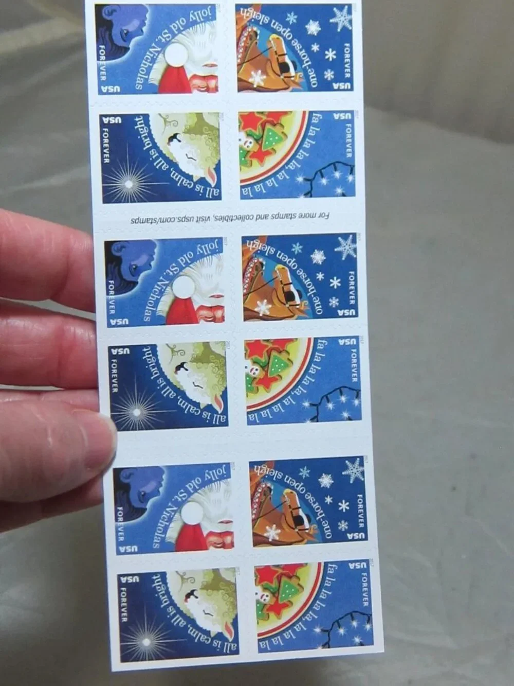 6000 CHRISTMAS CAROLS US FOREVER Stamps 500 Booklets of 20 6000 stamps